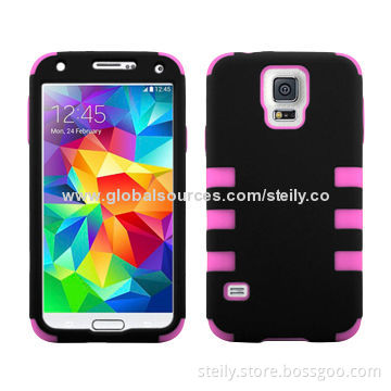 High-quality PC+silicone mobile phone case for Samsung Galaxy S5